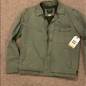 Brand new green lined Billabong jacket